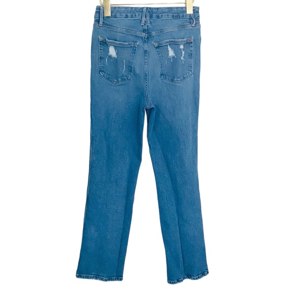 Good American Good Curve Straight Jeans GCS144T High Waist Distressed Sz 6 W 28 - Picture 9 of 10